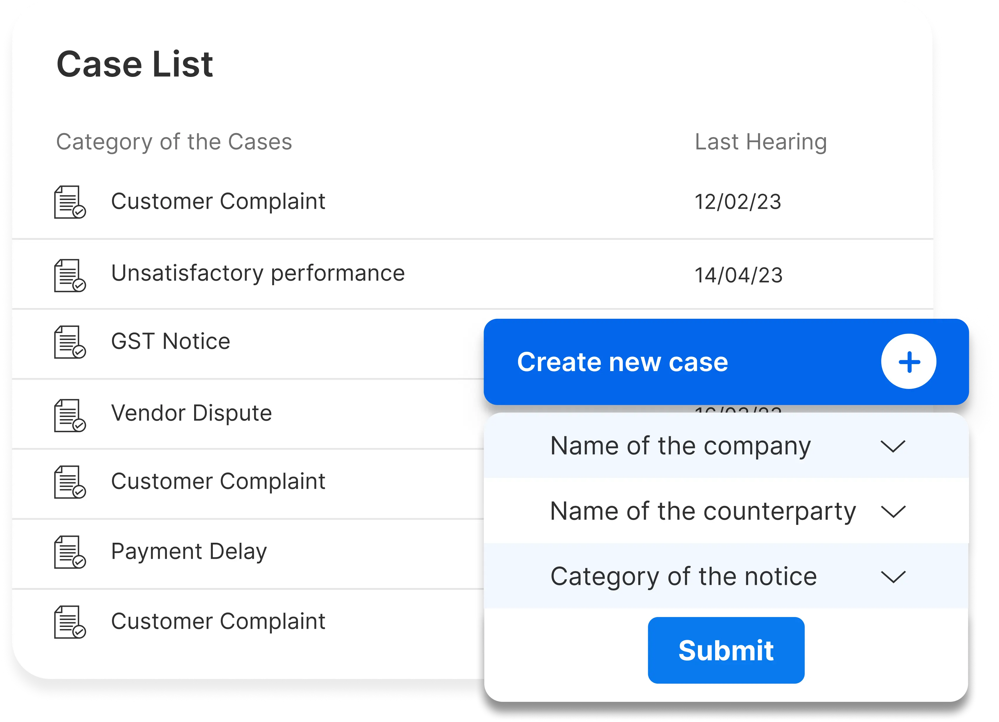 Case Creation